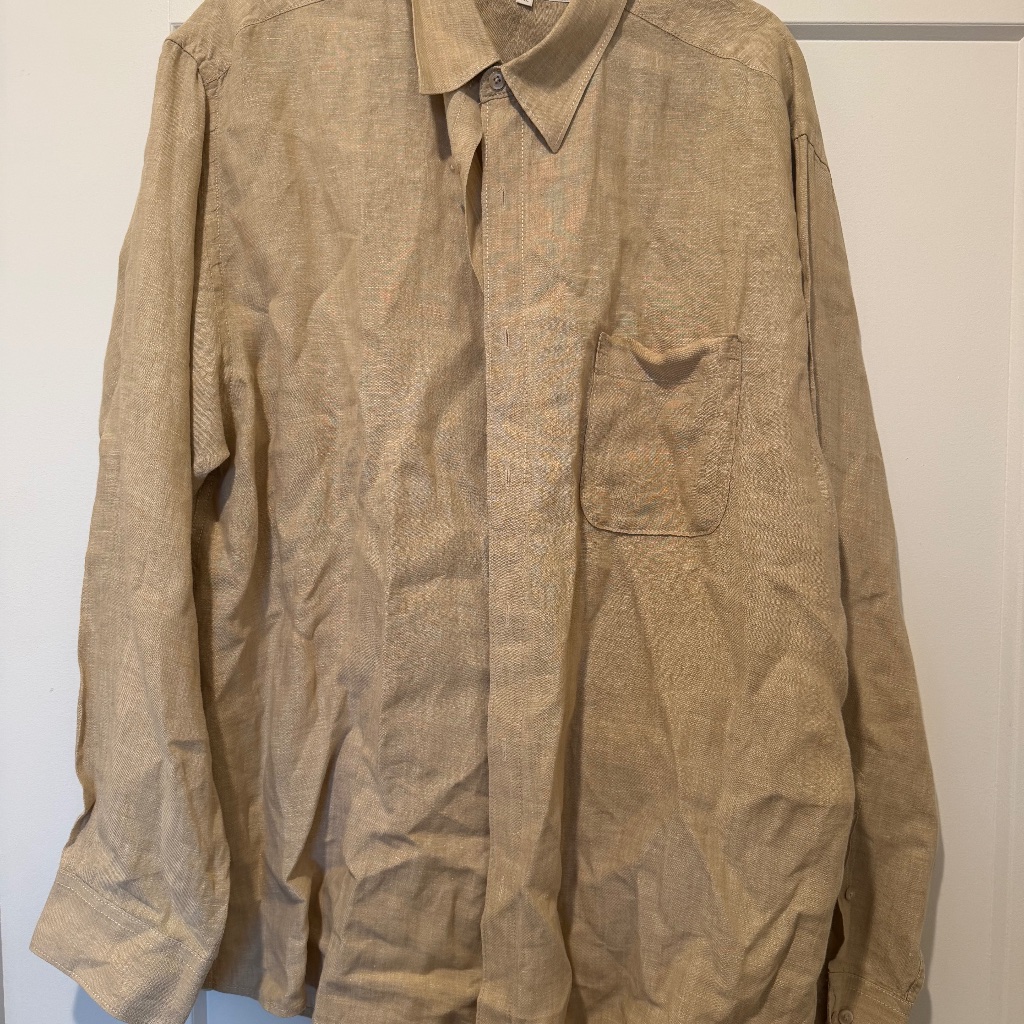Perry Ellis Men's Linen Button Down Xl Like New